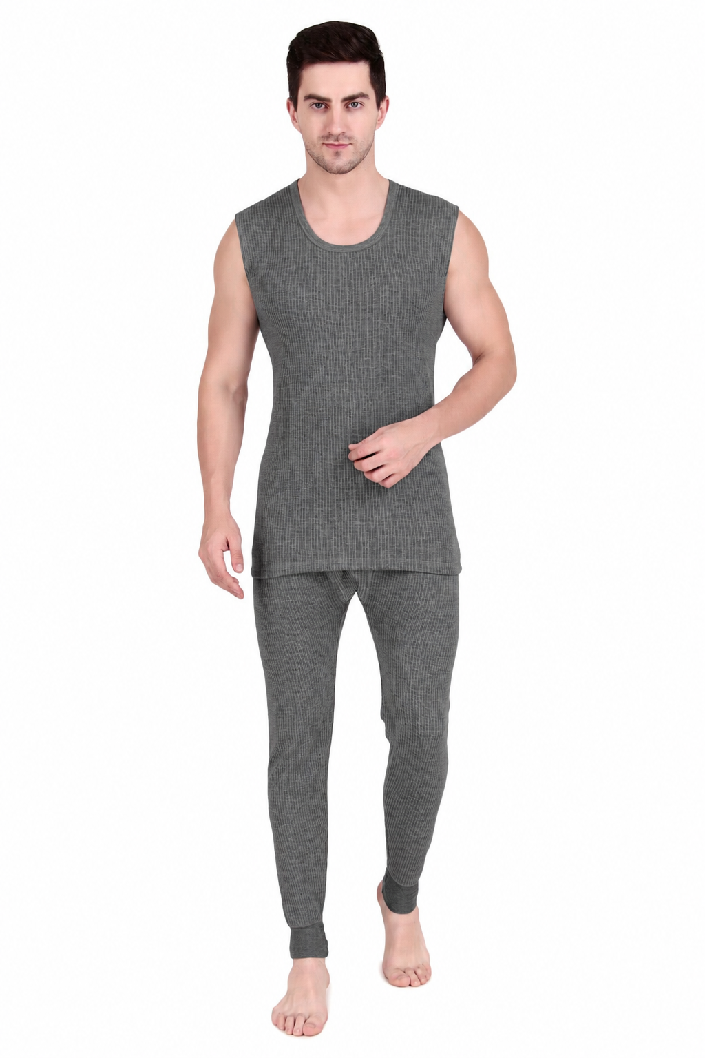 HAP Men's Premium Sleeveless Thermal Set – Dark Grey