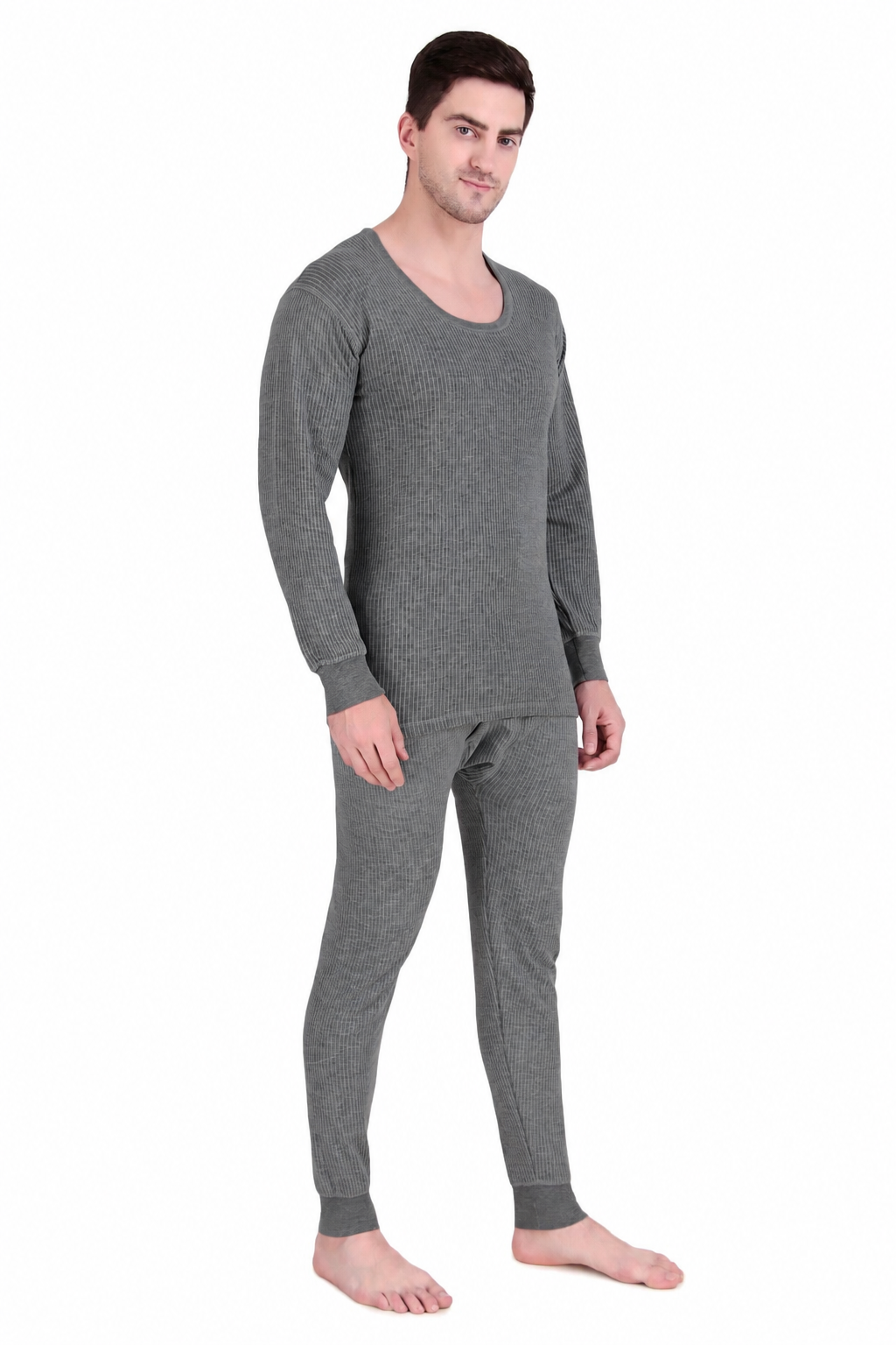 HAP Men's Premium Thermal Full Sleeves Set Dark Grey